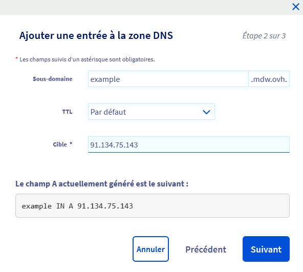 &#39;EnregistrerOVH&#39;