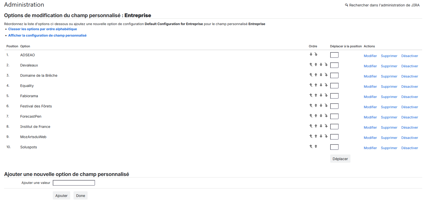 &#39;OptionsEntreprise&#39;