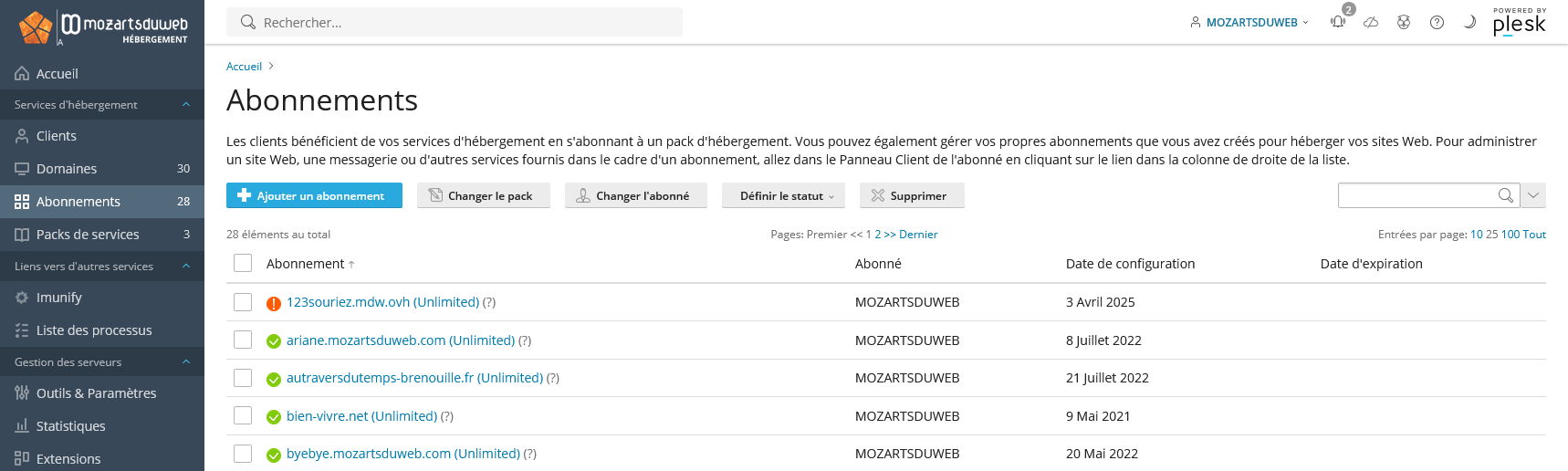 &#39;PageAbonnement&#39;